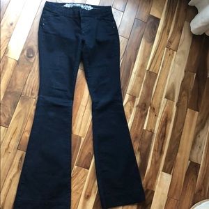 Dark blue trouser style jeans